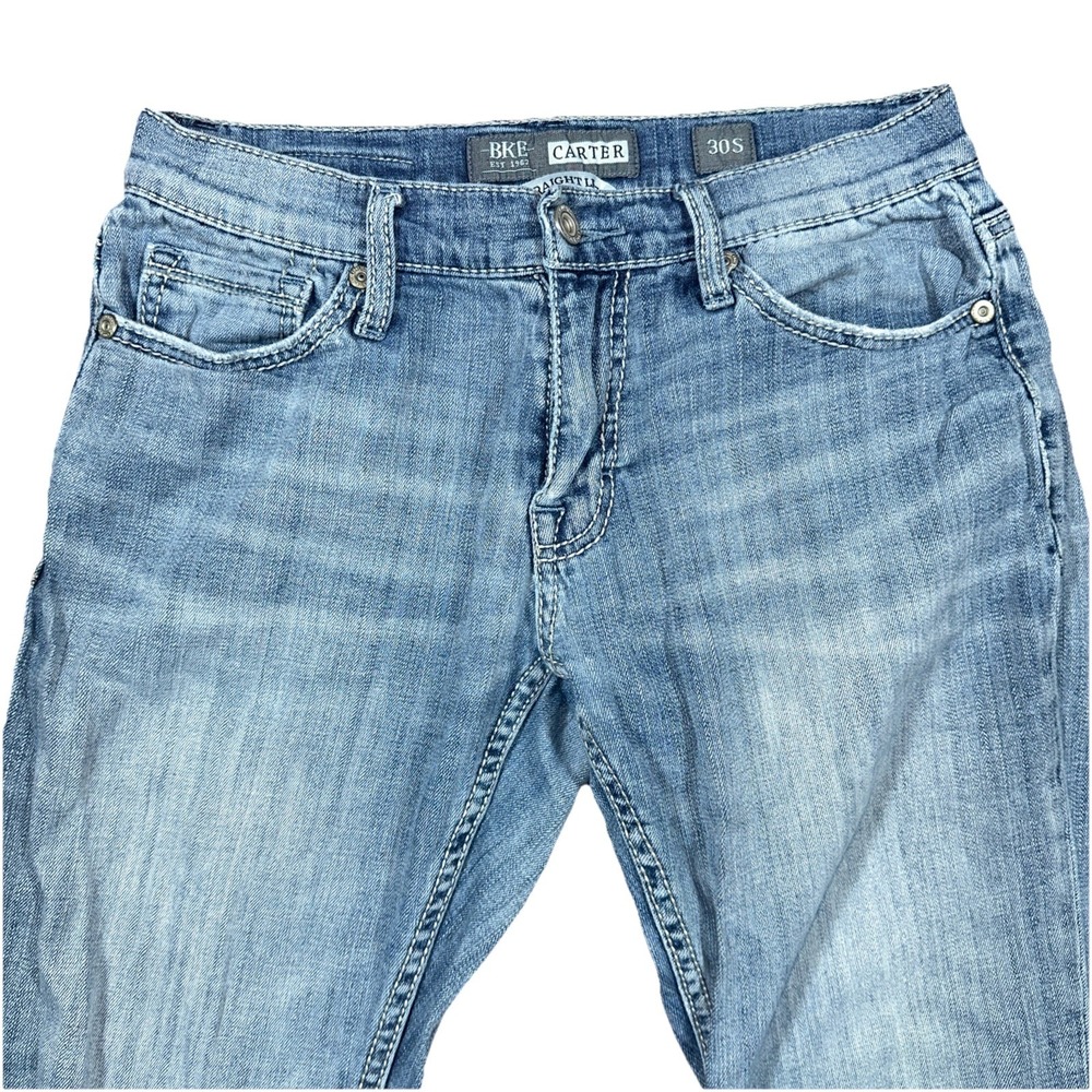 BKE Carter Jeans Mens 30s Blue Denim Dark Wash Straight Leg‎ Modern Fit 30x30